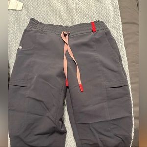 FIGS Small Petite Joggers- charcoal grey